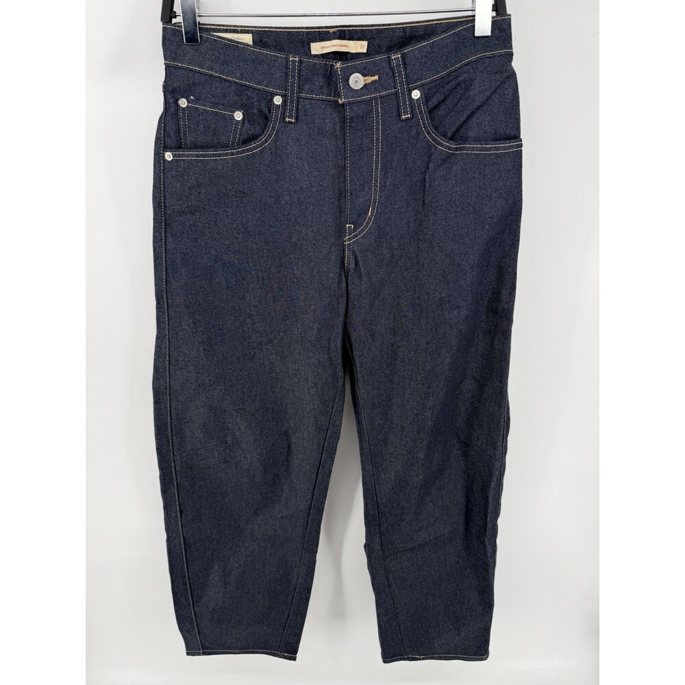 Levis Baggy Dad Barrel Jeans Womens 27 Dark Wash NWT Premium Denim High Rise